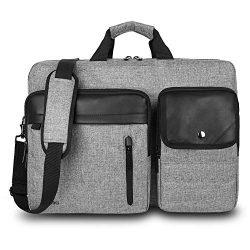 Convertible Backpack Messenger Bag 17.3 Inch Laptop Shoulder Bag Expendable Business Briefcase E ...