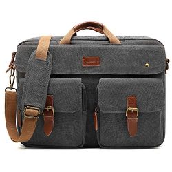 CoolBELL Convertible Messenger Bag Backpack Laptop Shoulder Bag Business Briefcase Leisure Handb ...