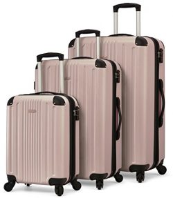 TravelCross Milano Luggage Expandable Lightweight Spinner Set – Champagne, 3 piece (20R ...