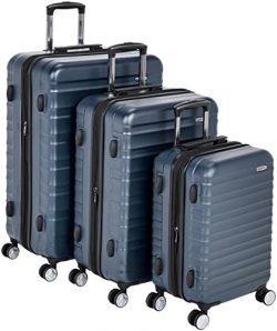 AmazonBasics Premium Hardside Spinner Luggage with Built-In TSA Lock – 3-Piece Set (20R ...