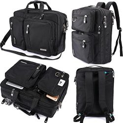 FreeBiz Laptop Bag Convertible Backpack Business Briefcase Messenger Bag for 17.3 Inch Laptop Co ...