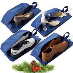 Travel Shoe Bag – Great Stocking Stuffer! 4 Large Shoe Bags for Travel – Keep Your L ...