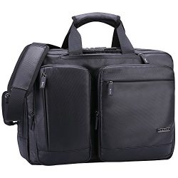 Ronts Convertible Briefcase Backpack Multifunctional Waterproof 17 Inch Laptop Case 1-2 Days Por ...