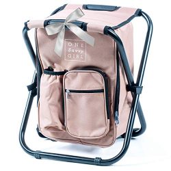 One Savvy Girl Ultralight Backpack Cooler Chair – Compact Lightweight and Portable Folding ...