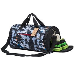 Kuston Sports Gym Bag with Shoes Compartment Travel Duffel Bag for Men and Women (Meteor Blue)