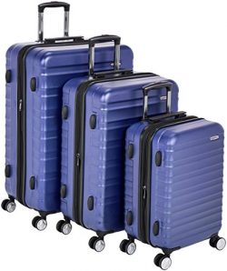 AmazonBasics Premium Hardside Spinner Luggage with Built-In TSA Lock – 3-Piece Set (20R ...