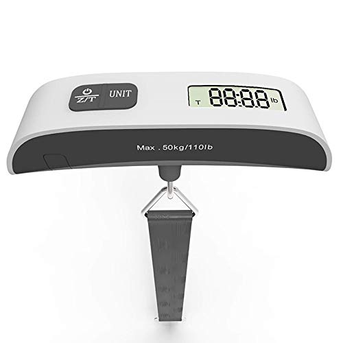 Sonmer Magic Digital Hanging Luggage Scale, Weighs up to 110 Pounds,With Rubber Paint Temperatur ...