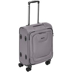 AmazonBasics Premium Expandable Softside Spinner Luggage With TSA Lock – 18-Inch Internati ...