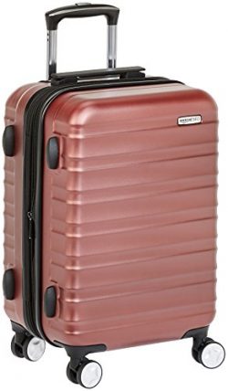 AmazonBasics Premium Hardside Spinner Luggage with Built-In TSA Lock – 20-Inch Carry-on, Red