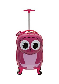 Rockland Jr. Kids’ My First Luggage-Polycarbonate Hard Side Spinner, OWL