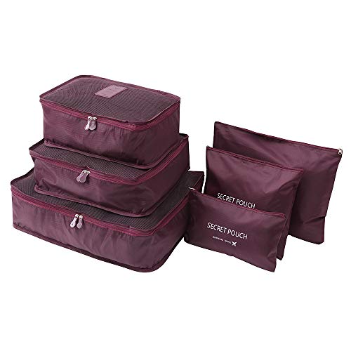 Hot Sale!DEESEE(TM)6pcs Travel Set Clothes Laundry Secret Storage Bag Packing Luggage Organizer  ...