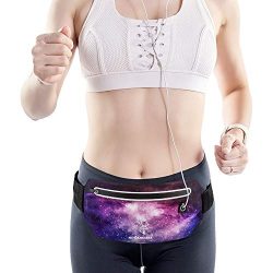 Genideer Running Belt Fashion Waist Pack for Sports Ultra Slim Ultra Light Adjustable Workout Fa ...