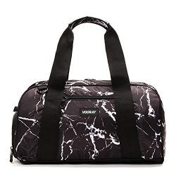 Vooray Burner 16″ Compact Gym Bag with Shoe Pocket (Black Marble)