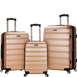 Rockland Luggage Melbourne 3 Piece Set, Champagne, One Size