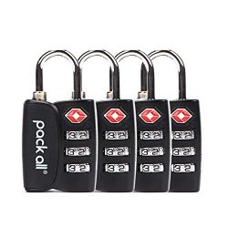 pack all TSA Approved Luggage Lock 3 Digit Combination Padlocks, Travel Lock for Suitcases & ...