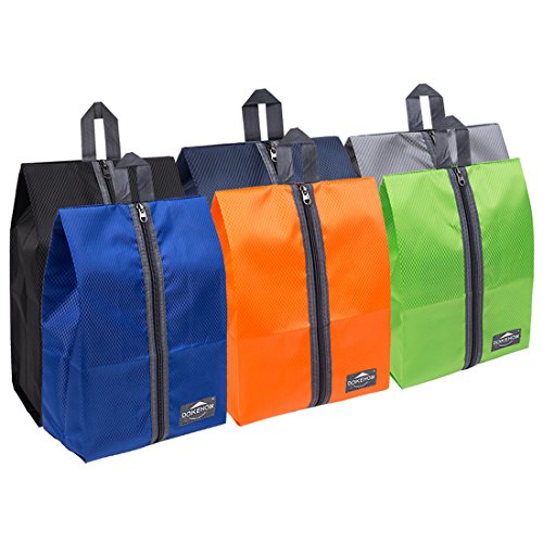 DOKEHOM DKA3030G1 Portable Nylon Travel Shoe Storage Organizer Bag (8 Colors) with Zipper Closur ...
