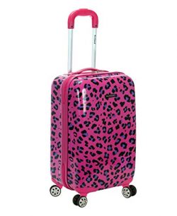 Rockland 20 Inch Carry On Skin, Magenta Leopard, One Size