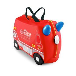 Trunki Original Kids Ride-On Suitcase and Carry-On Luggage – Frank Fire Truck (Red)