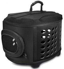 FRiEQ 23-Inch Large Hard Cover Pet Carrier – Pet Travel Kennel for Cats, Small Dogs &  ...