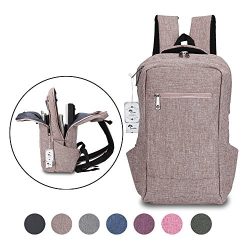 Laptop Backpack,Winblo 15 15.6 Inch College Backpacks Lightweight Travel Daypack – Mauve Pink