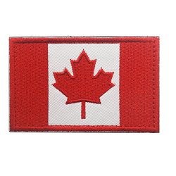 Canadian Flag Maple Leaf Patch Canada Hook Loop Embroider Sew On Motorcycle Biker Tactical Tags  ...