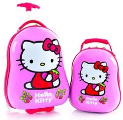 Heys America Hello Kitty Kids 2 Pc Luggage Set -18″ Carry On Luggage & 12″ Backpack