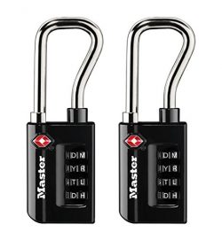 Master Lock Padlock, Set Your Own WORD Combination TSA Accepted Luggage Lock, 1-5/16 in. Wide, 4 ...