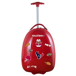 Denco NFL Houston Texans Kids Lil’ Adventurer Luggage Pod, 18-inches, Red