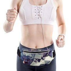 Genideer Running Belt Fashion Waist Pack for Sports Ultra Slim Ultra Light Adjustable Workout Fa ...