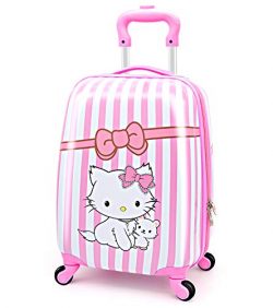 LeLeTian Kids Luggage Hardshell Lightweight Adjustable Handle Rolling Carry On Suitcase For Age  ...