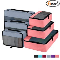 Packing Cubes Organizer Bags For Travel Accessories Packing Cube Compression 6 Set For Luggage S ...