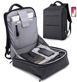 JUMO 17 inch Travel Laptop Backpack,Business Anti Theft Slim Durable Laptops Backpack USB Chargi ...