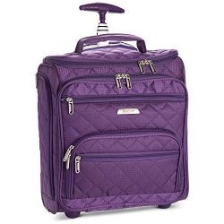 16.5″ Underseat Women Luggage Carry On Suitcase – Small Rolling Tote Bag with Wheels ...