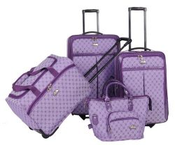 American Flyer Luggage Signature 4 Piece Set, Light Purple, One Size