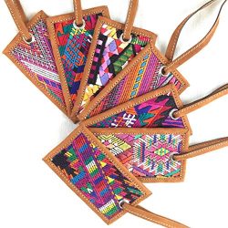 Altiplano Leather Luggage Tag Handmade Fair Trade Guatemala