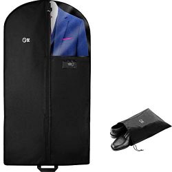 Luxury Garment Bag Cover & Shoe Bag | 47 Inch + 5 Inch Gusset | Men Suit, Dress, Coat, Jacke ...