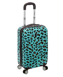 Rockland 20 Inch Carry On Skin, Blue Leopard, One Size