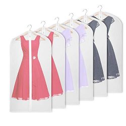 Univivi Hanging Garment Bag 43 inch Suit Bag for Storage(Set of 6) Anti-Moth Protector, Washable ...