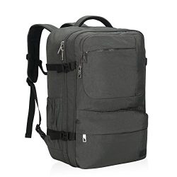 Hynes Eagle 44L Carry on Backpack Flight Approved Compression Travel Pack Cabin Bag, Grey-2018