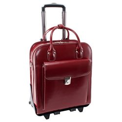 Detachable -Wheeled Women’s Laptop Briefcase, Leather, Mid-Size, Red – LA Grange | M ...