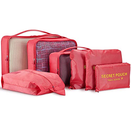 7 Set Packing Cubes – WantGor Travel Luggage Organizer Storage Bags Compression Pouches (7 ...