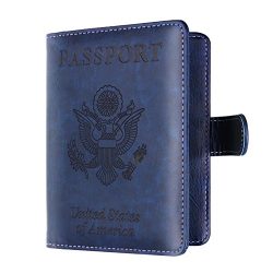 Owill Solid Color Hasp Antimagnetic Certificate Card Holder Bag Passport Package Air Ticket Cove ...