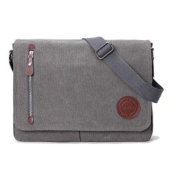 Vintage Canvas Satchel Messenger Bag for Men Women,Travel Shoulder Bag 13.5″ Laptop Bags B ...