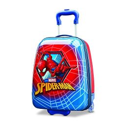 American Tourister Kids’ Spiderman Hardside Upright 18, Red/Blue