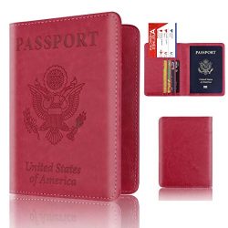 Storage Package, Yezijin Leather Passport Holder Wallet Cover Case RFID Blocking Travel Wallet ( ...