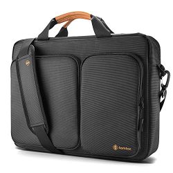 tomtoc Travel Messenger Bag 15.6” with Protective Laptop Compartment Briefcase Shoulder Bag Fit  ...