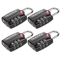 TSA Approved Luggage Locks, Travel Locks Which Also Work Great as Gym Locks, Toolbox Lock, Backp ...