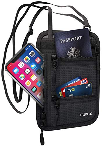 Neck Wallet – Passport Holder – Rfid Travel Pouch – Anti Theft Waterproof Secu ...