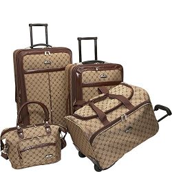 American Flyer Luggage Signature 4 Piece Set, Brown, One Size