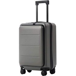 COOLIFE Luggage Suitcase Piece Set Carry On ABS+PC Spinner Trolley with Laptop pocket (Titanium  ...